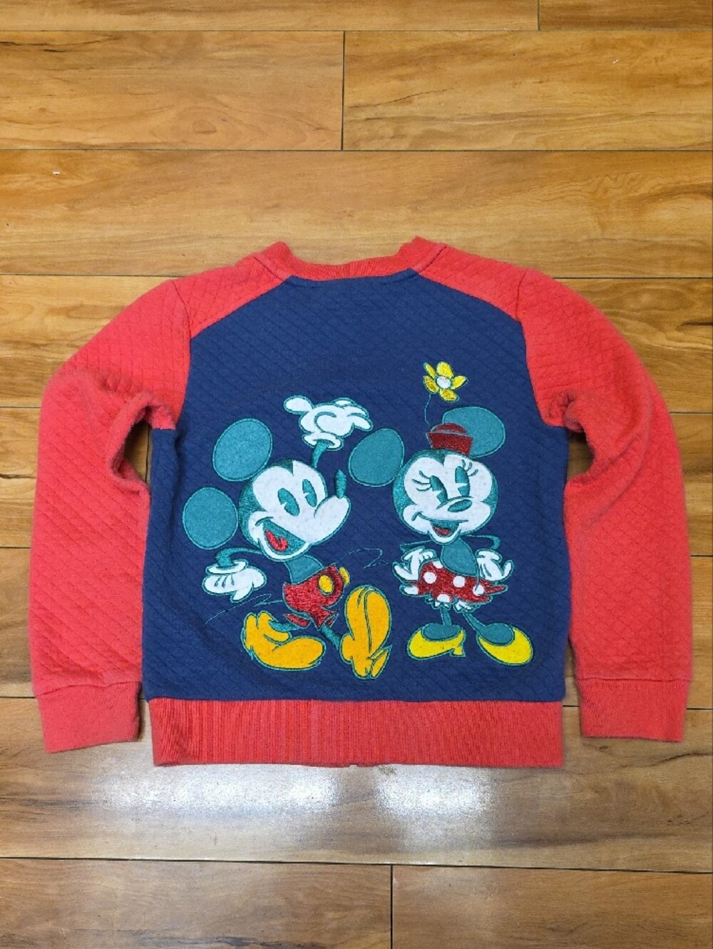 Disney Parks Girls Quilted Walt Disney World Mickey Minnie Zip Jacket Size M